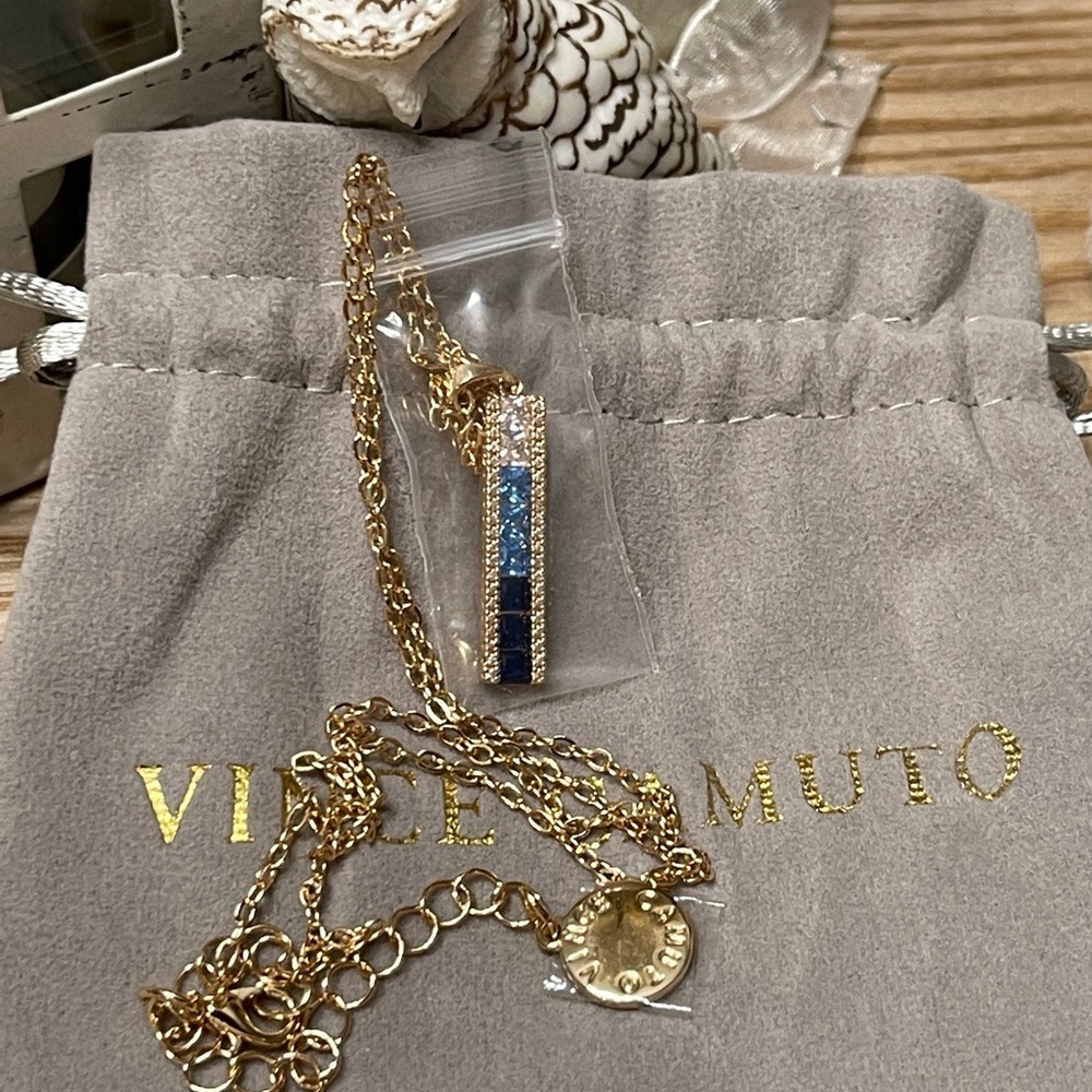VINCE CAMUTO Blue Ombré CZ Necklace - Picture 3 of 12